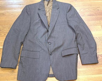 Vintage Botany 500 AJ August Herren Brauner strukturierter Blazer Sportmantel 42R