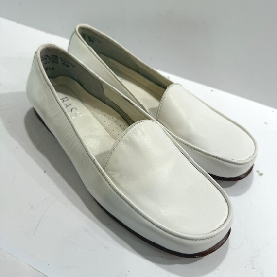 G.H. Bass, G.H. Bass Kazia White Leather Square Moc Toe Loafers Shoes Womens 6W Brazil