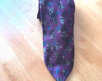 Gräfin Mara Seidenkrawatte Geometrische Fächer Jacquard Hand Maßgeschneidert Made in USA