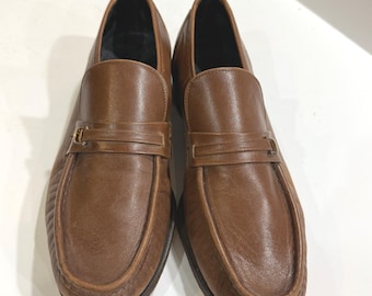 Florsheim Imperial Heren 11 D Bruine Leren Instappers met Apron Toe, Geassembleerd in de VS