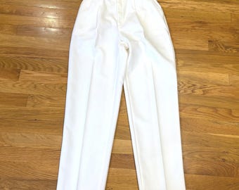 Pantaloni vintage Levi's Bend Over bianchi a vita alta e gamba dritta, taglia 10