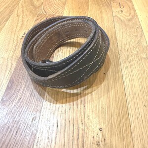Diamond Stitch Leather Belt - Etsy display picture 2