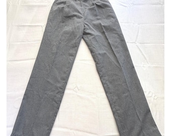Pantalones Headliners Vintage de los 90, color gris jaspeado, plisados, de talle alto, talla 9/10