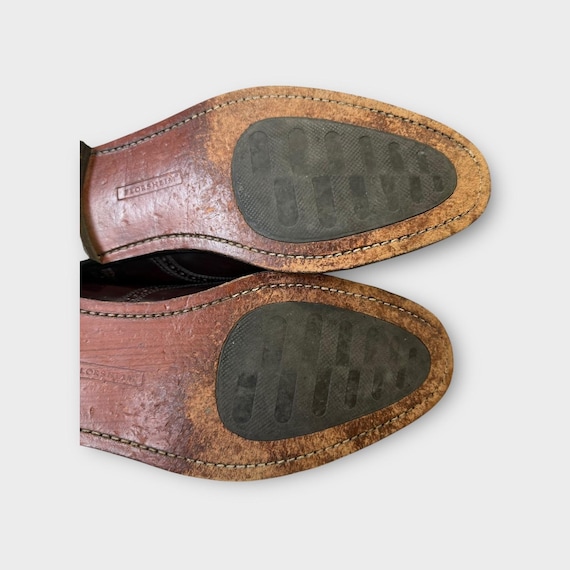 Florsheim Burgundy Leather Wingtip Tassel Loafers Men display picture 2