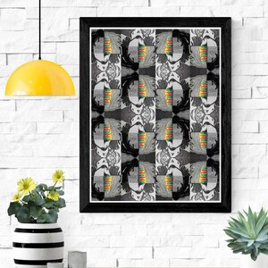 Bob Marley Inspired, Collage Art Print, Digital Download, Wall Decor