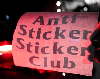 Clube de adesivos anti-adesivos