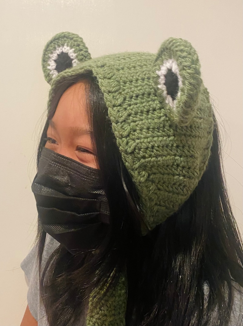Crochet Frog Hat Earmuffs Etsy