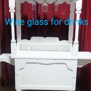 Multi use Bar Cart  Champagne Cart Candy Cart slush cart vendor cart with storage and door on back full Collapsible Pick up only
