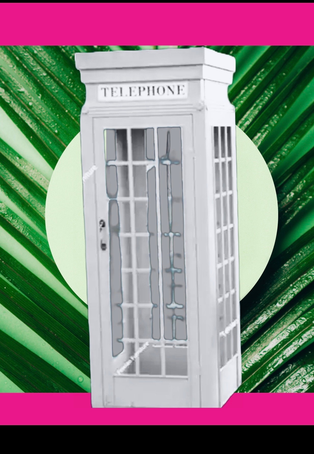 Vintage  BRITISH / LONDON Style-Phone Booth —Pickup & shipping — for birthdays, events party prop .