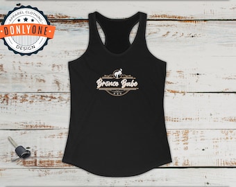Ford Bronco Babe Tank Top, Ford Bronco Gift, Camiseta sin mangas Racerback para mujer
