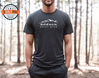 Ford Bronco construyó camiseta salvaje, camiseta Ford Bronco, camisa Bronco