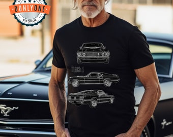 Camiseta Ford Mustang Mach 1, regalo Mustang, camisa amantes de los coches, regalo para él, camisetas de coches clásicos
