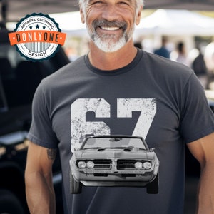 1967 Pontiac Firebird T-shirt, 67 Firebird, Muscle car shirt, Car Lovers Shirt, Gift for Him, Classic Cars T-shirt
