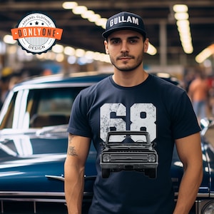 1968 C-10 Chevy Truck T-shirt, vierkant lichaam, c10 Truck Shirt