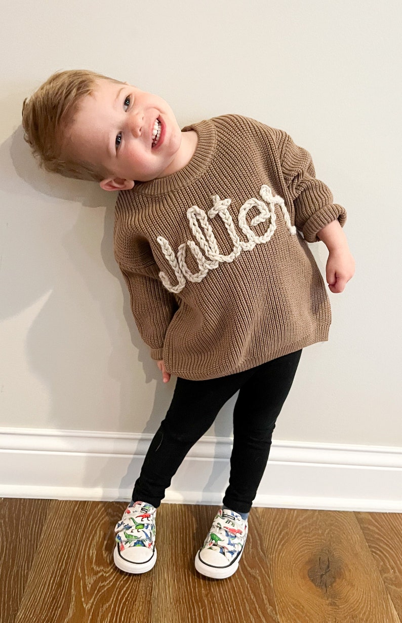 Name Sweaters Personalized Hand Embroidered for Babies and Etsy