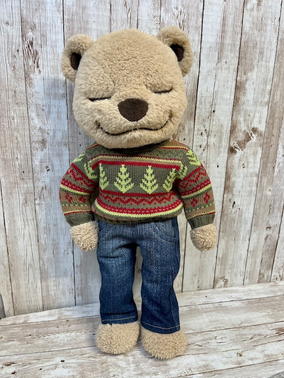 Olive Green and Red Christmas Sweater for Big Meddy Teddy - Etsy