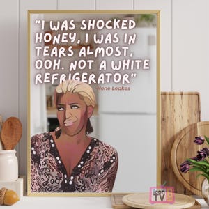 NeNe Leakes Inspired Wall Poster - &quot;Not a White Refrigerator&quot; Real Housewives Quote Wall Art  - RHOA