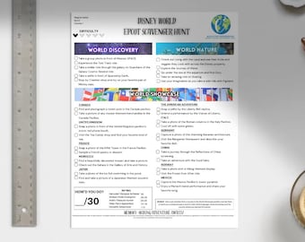 Epcot Scavenger Hunt