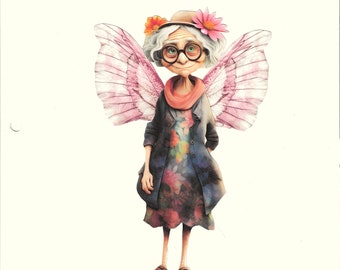 Fairy grandmother paper dolls, set of 4