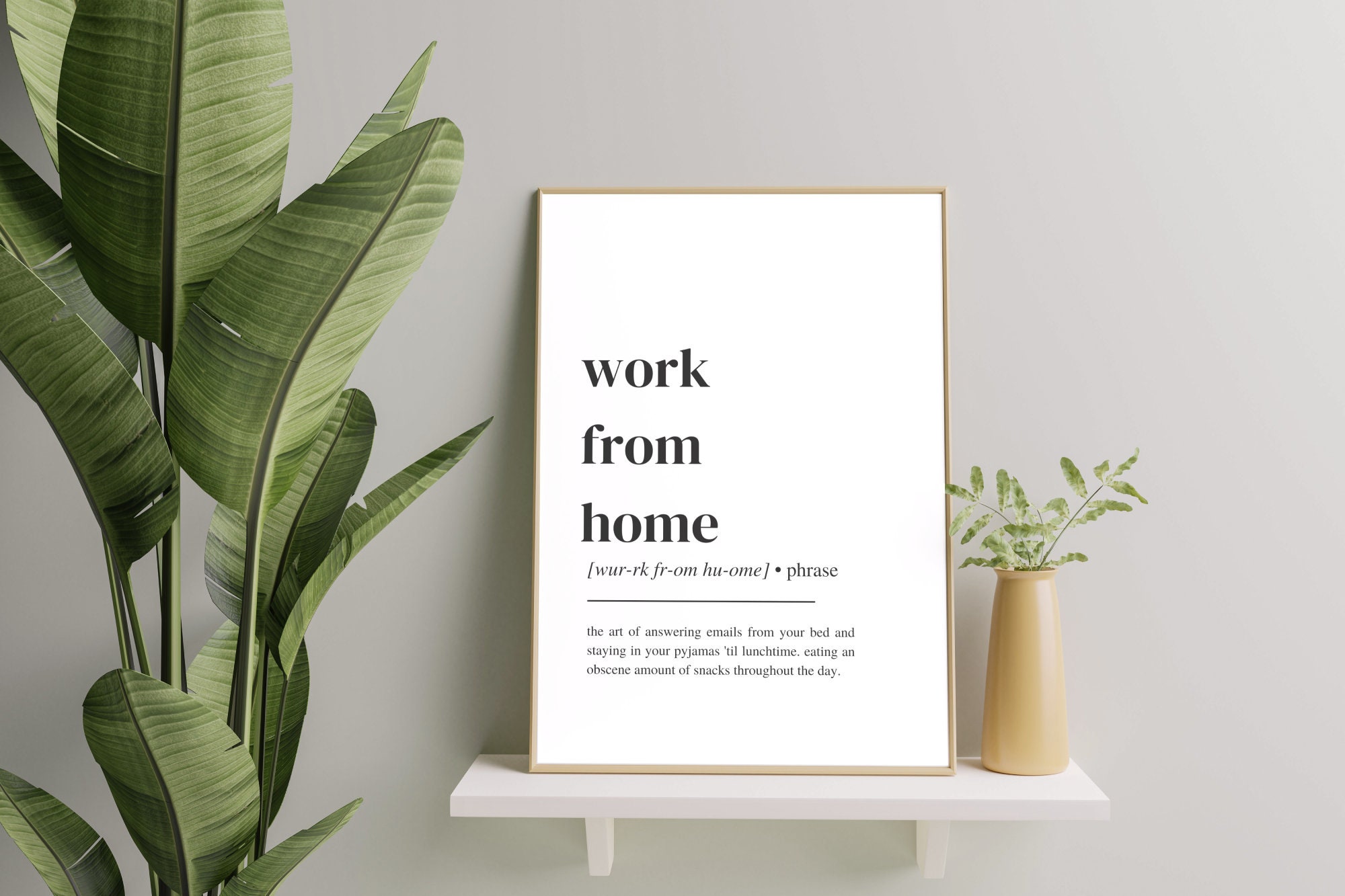 Work From Home Definition Print Funny Office Print Etsy UK
