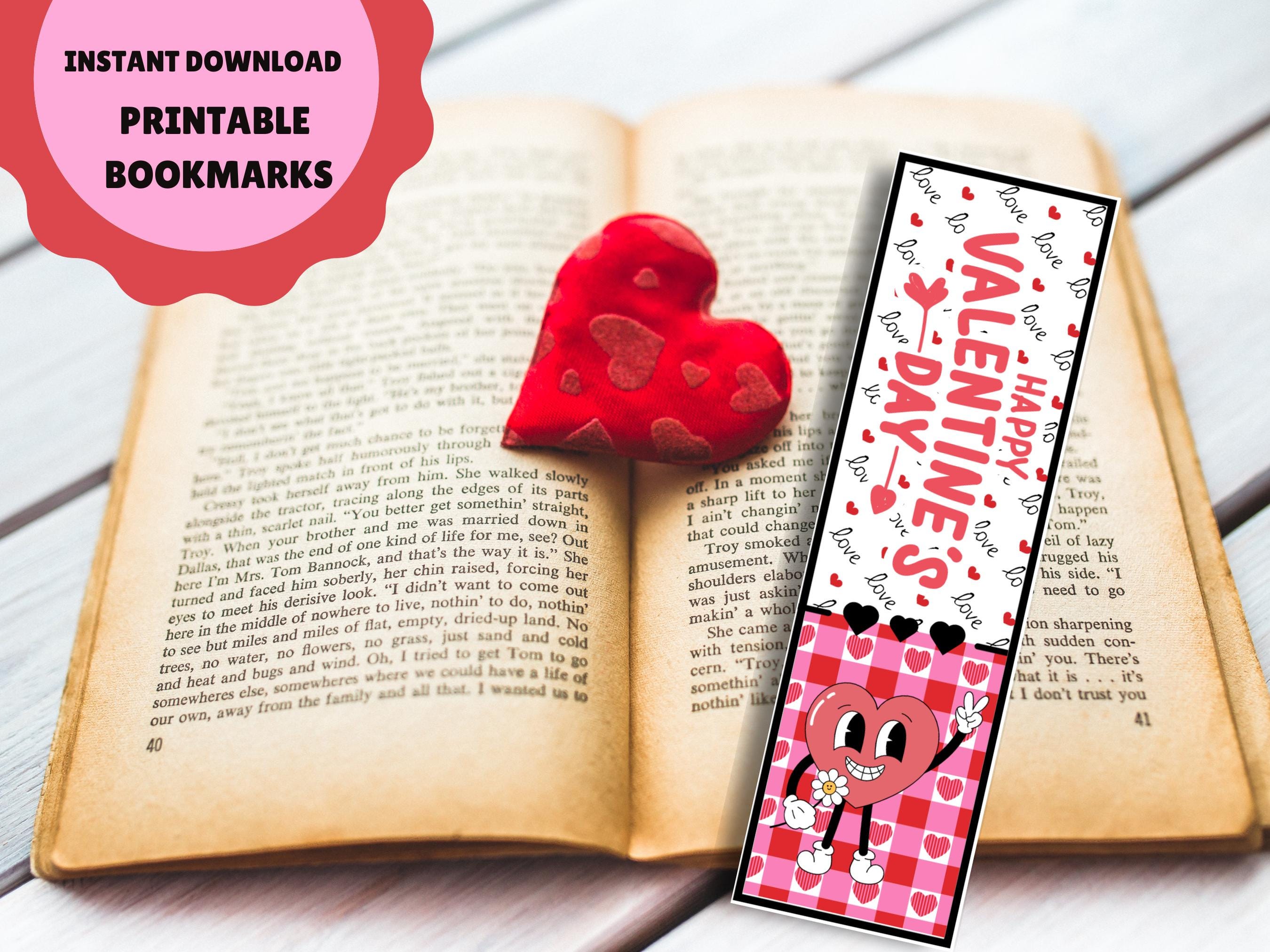 Elementary Classroom Printable Valentines Bookmarks Boys Kids ...