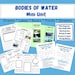 Bodies of Water Printable Unit Homeschool Science Social Studies ...