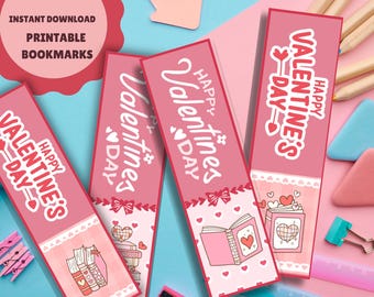 Valentinstag Lesezeichen für Kinder Teenager Klassenzimmer Valentinstag Lesezeichen Lesezeichen Lesezeichen Download Schule Valentinstag Party Favor