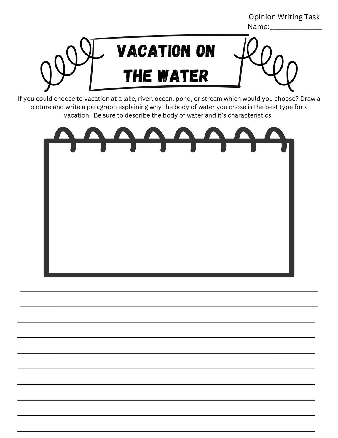 Bodies of Water Printable Unit Homeschool Science Social Studies ...