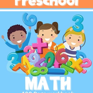 Vorschul-Mathe, Zugabe, Subtraktion, Pre-k, Formen, Matching, Frühpädagogik, Zählen, mathematische Fähigkeiten, Lernen, Aktivität für Vorschulkinder.