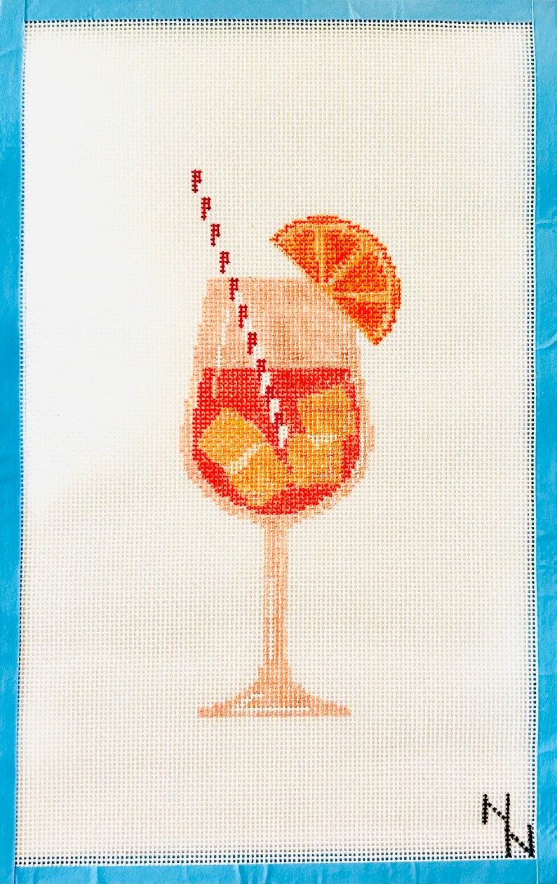 Aperol Spritz Needlepoint Canvas Etsy