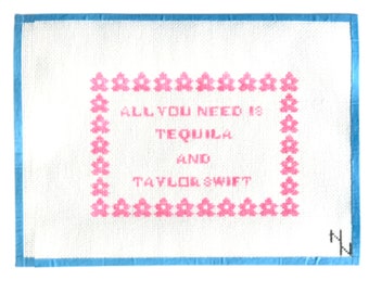 Tequila und Taylor Swift Needlepoint Canvas
