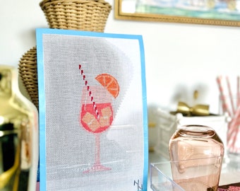 Toile Aperol Spritz pour broderie