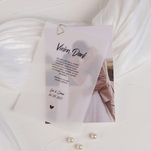 Dankeskarte Hochzeit handgemacht – personalisierte Karte mit Foto – Klappkarte gedruckt – Hochzeit Dankeschön Karte individuell