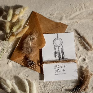 Boho Hochzeitseinladung | Einladungskarte Hochzeit | minimalistische Hochzeitskarte