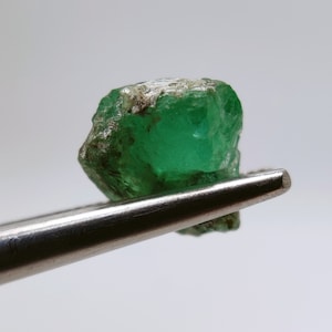 Green emerald gem crystal from Ethiopia