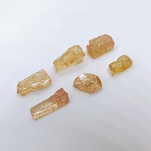 Imperial topaz (golden orange) crystals from Brazil