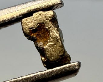 Natural Platinum with Gold crystal / Konder massif, Russia / Native Metal Specimen