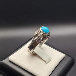 Natürlicher Türkis-Silber-Ring: Ein zeitloser Schmuckstück für jeden Anlass Fairuz