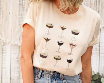 tini time, cocktail theme tee,espresso martini shirt, martini shirt,espresso martini,espresso martini tee, cute drinking shirt,day drinking