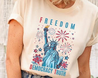 Liberal fourth of July shirt, subtle anti trump 4th of July tee, funny progressive liberal 4th tshirt, FDT protest t shirt