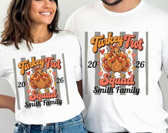 Turkey Trot Squad Tshirt, Custom Family Turkey Trot t-shirt, Turkey Trot Shirt, Personalized Family Thanksgiving Trot Shirt, Turkey Run Tee
