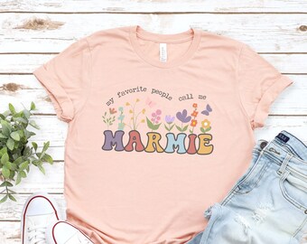 T-shirts Marmie, T-shirt Marmie, T-shirt Marmie, t-shirt Marmie, cadeau voor Marmie, cadeaus Marmie, oma-shirt, oma-shirt, Moederdagcadeaus