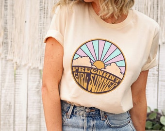 pregnant girl summer shirt, floral pregnancy tee, i'm pregnant gift, pregnant shirt, pregnancy reveal shirt, new mom shirt,mothers day shirt
