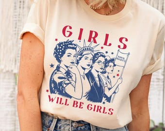 Feminist 4th of July Shirt, Liberal fourth of July tshirt, progressive liberal 4th t-shirt, patriotic feminist tshirt, human rights tee
