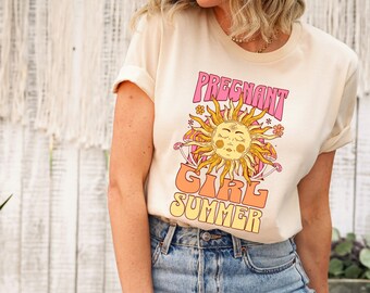 pregnant girl summer shirt, floral pregnancy tee, i'm pregnant gift, pregnant shirt, pregnancy reveal shirt, new mom shirt,mothers day shirt