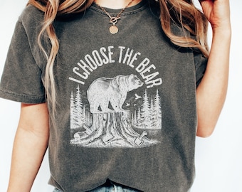I choose the bear shirt, team bear shirt, bear vs man, feminist meme shirt, womens rights shirt, feminist shirt, feminism t-shirt meme shirt
