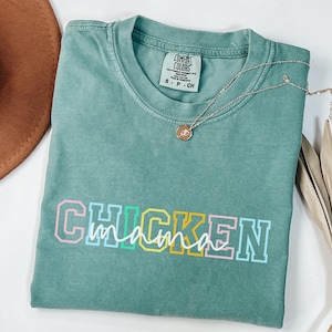 chicken mama shirt, comfort colors chicken t-shirt, crazy chicken lady tee, chicken lovers tshirt, farm life t shirt, chicken mom shirt gift