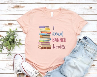 I read banned books, read banned books shirt, i'm with the banned t shirt, i'm with the banned, banned books, librarian shirt, reading shirt