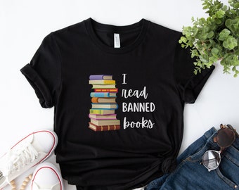 I read banned books, read banned books shirt, i'm with the banned t shirt, i'm with the banned, banned books, librarian shirt, reading shirt