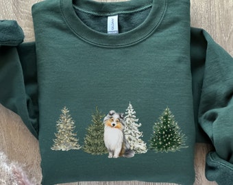 sheltie christmas sweatshirt, Sheltie Christmas Shirt, Sheltie Sweatshirt, Sheltie Shirts, Blue Merle Sheltie, Sheltie Mom, Shelties,Sheltie